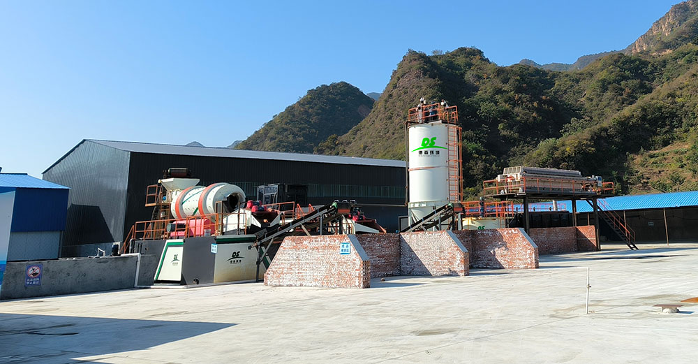 Fixed washing and remediation plant
