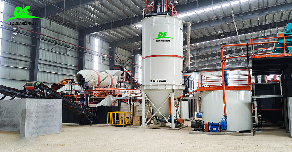 Fixed washing and remediation plant