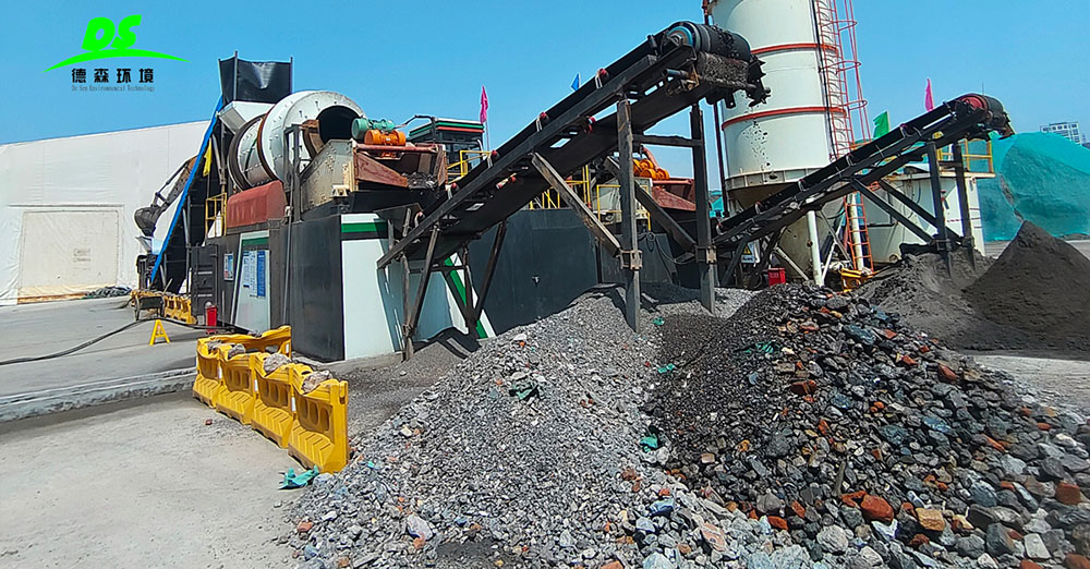 Fixed washing and remediation plant