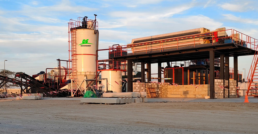 Fixed washing and remediation plant