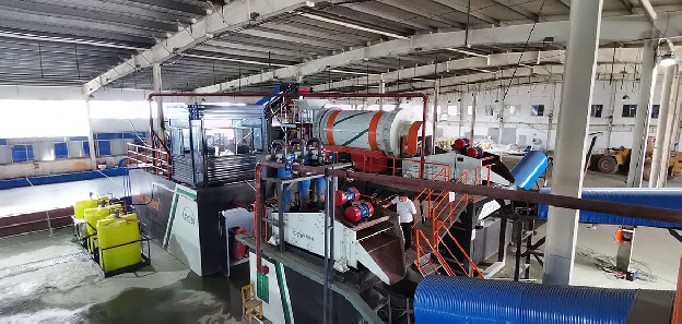 Polluted soil washing and classifying treatment in Southwest China