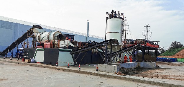 A contaminated soil washing project at a steel plant in Jinan