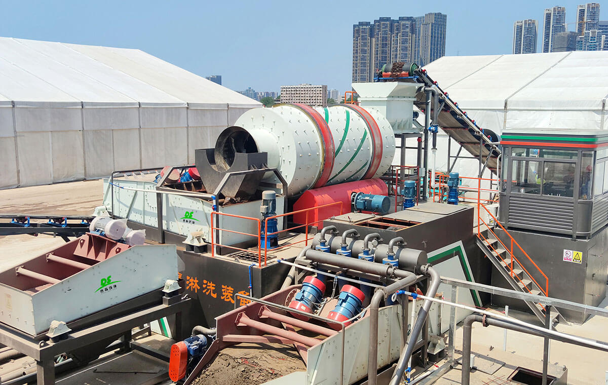 A contaminated soil washing and remediation project in Guangzhou -60TPH