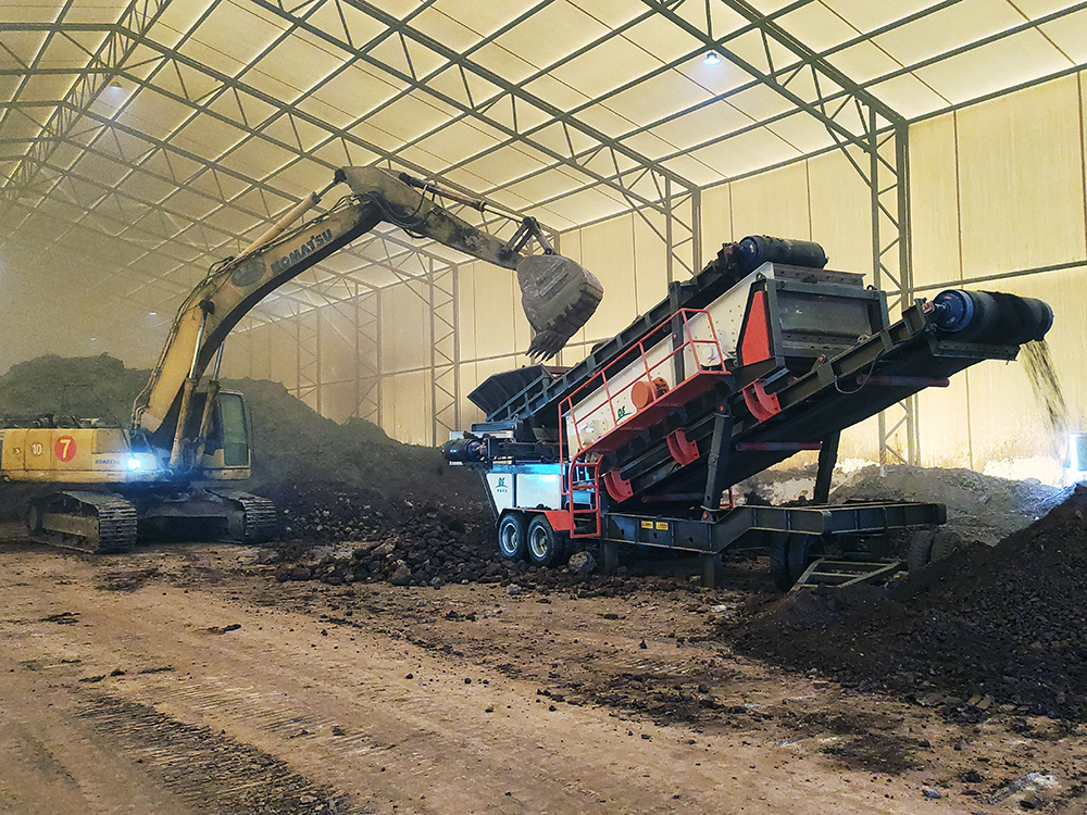 Desen mobile screening plant has been successfully operated at a repair site in Chongqing!