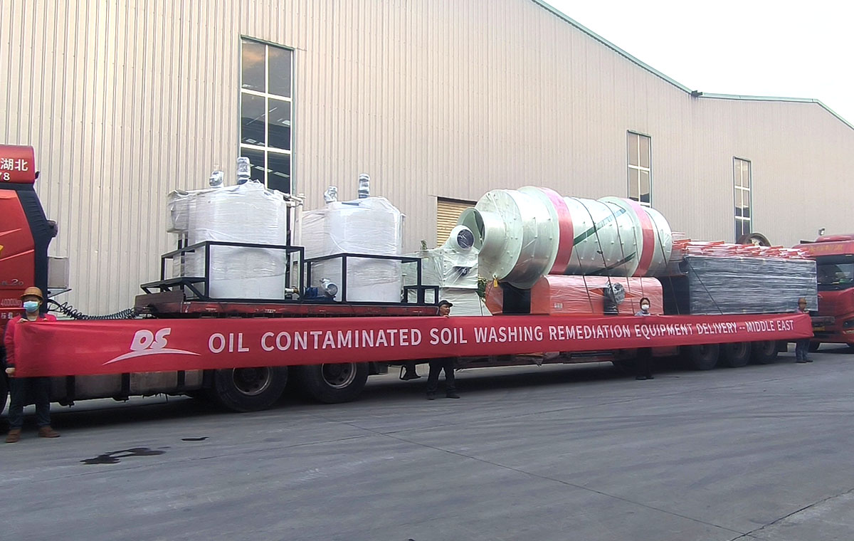 oil contaminated soil washing remediation equipment delivery - middle east