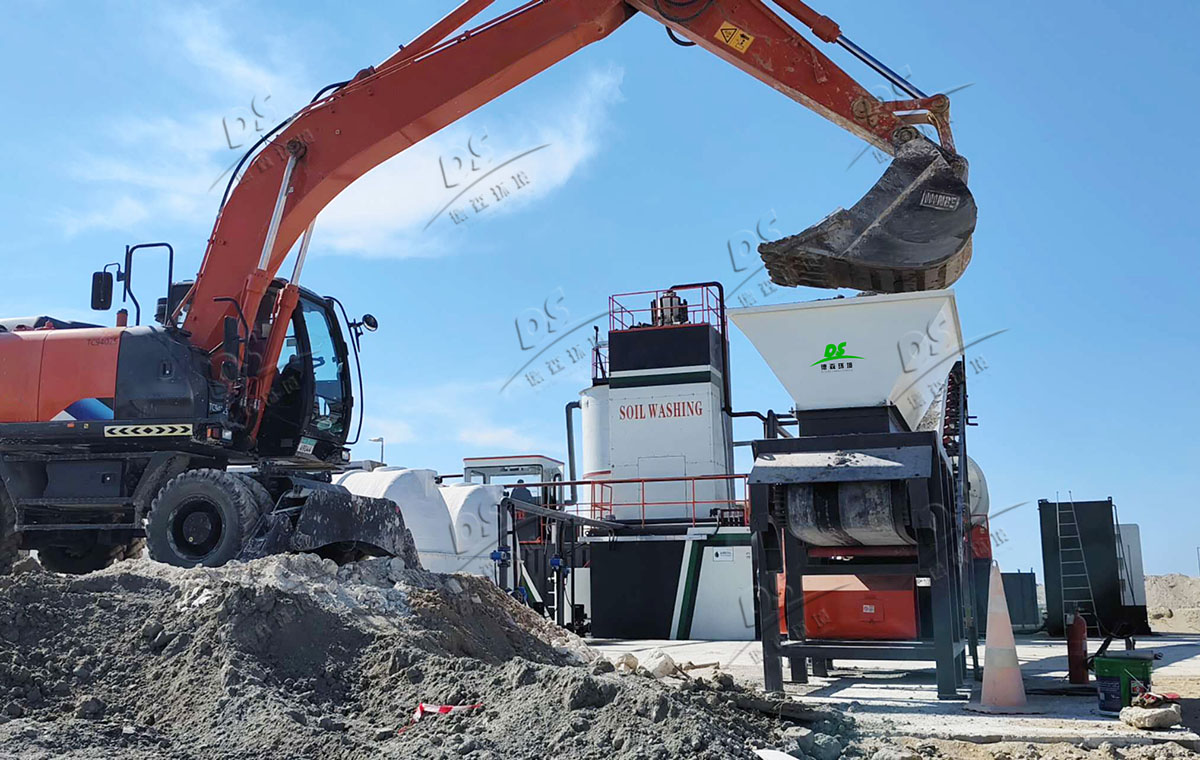 A Petroleum hydrocarbon contaminated soil washing remediation project in UAE