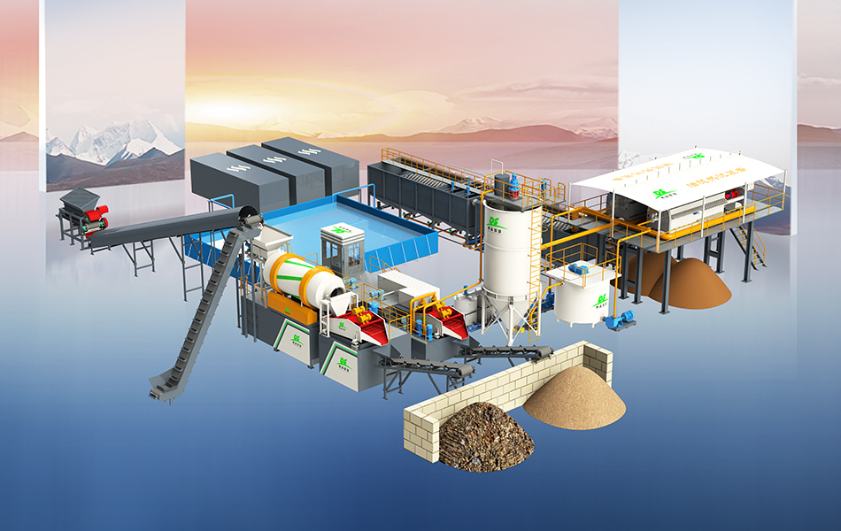 Oil contaminated soil washing and remediation plant