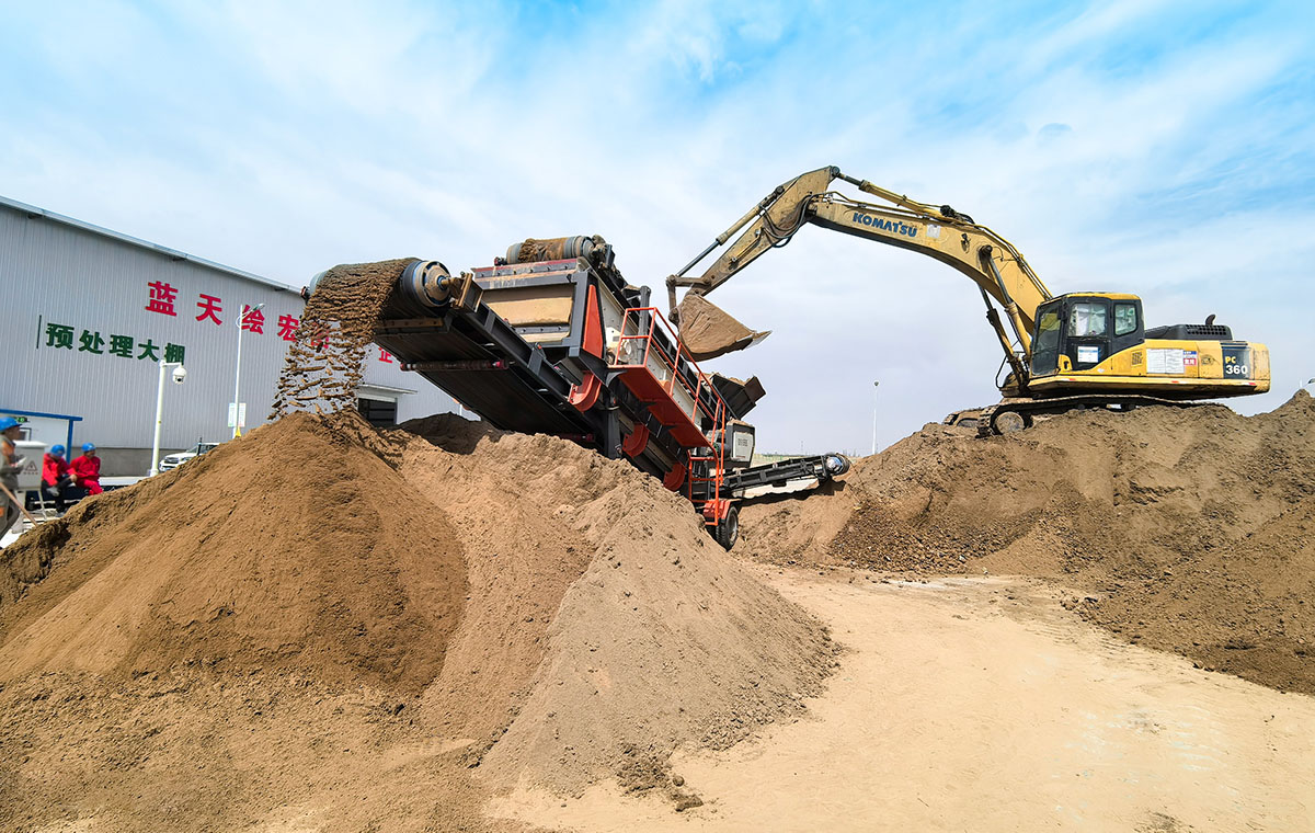 A screening and pretreatment project for contaminated soil in Ningxia