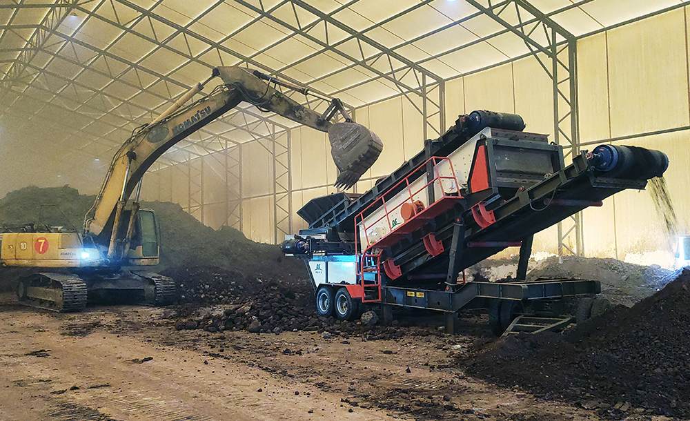 Desen's screening plant, powered by double-deck vibrating screens, empower mine tailings remediation